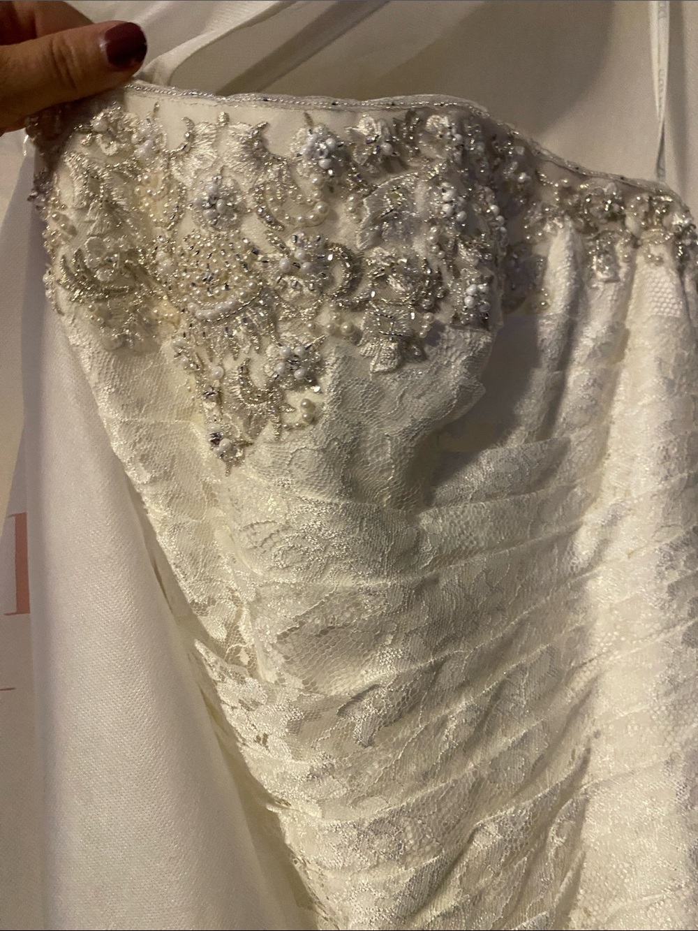 David's Bridal Ivory Wedding Dress